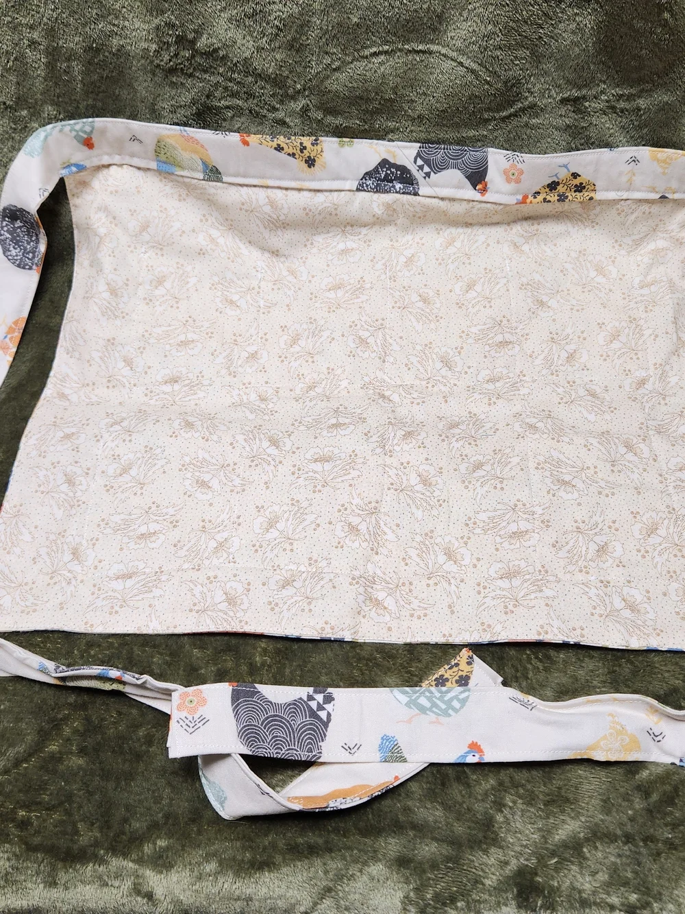 Floral Chicken Print Egg Gathering Apron